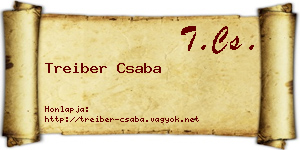 Treiber Csaba névjegykártya